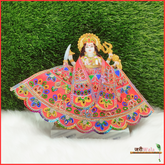 Blended Thread Kundan Work Red Lehnga Patka